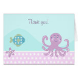 OCTOPUS & FISH Folded Thank you notes Cards