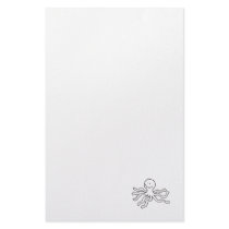 Octopus - fun line drawing happy art logo design stationery