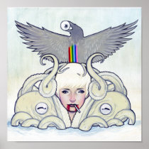 Octopus Girl Print