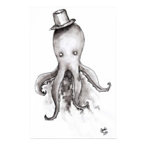 Octopus in a Hat Poster posters