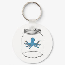 Octopus in a Jar keychains by epicdesigns Octopus in a Jar keychains