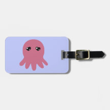 Octopus in Love Bag Tags