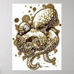 octopus in sepia posters