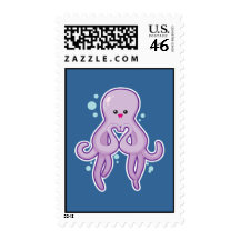 Octopus Loves You Postage Stamp