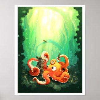 Octopus Playing Jennga