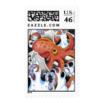 Octopus postage by Dreamstone_24 Octopus postage