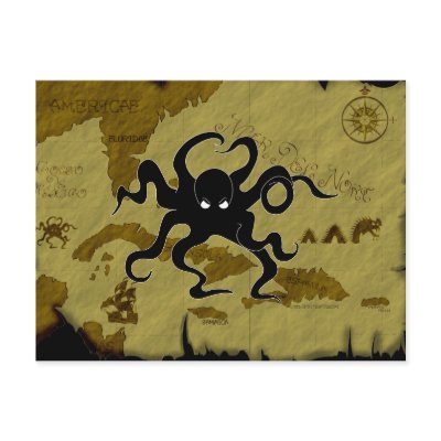 Octopus Postcard by epicpirates