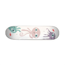 Octopus purple pink blue fish red kateboard skateboards by Rupydetequila Octopus purple pink blue fish red kateboard skateboards