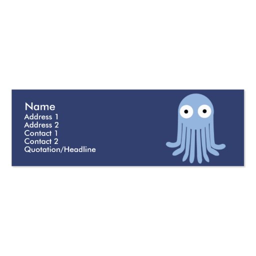 Octopus - Skinny Business Card Templates