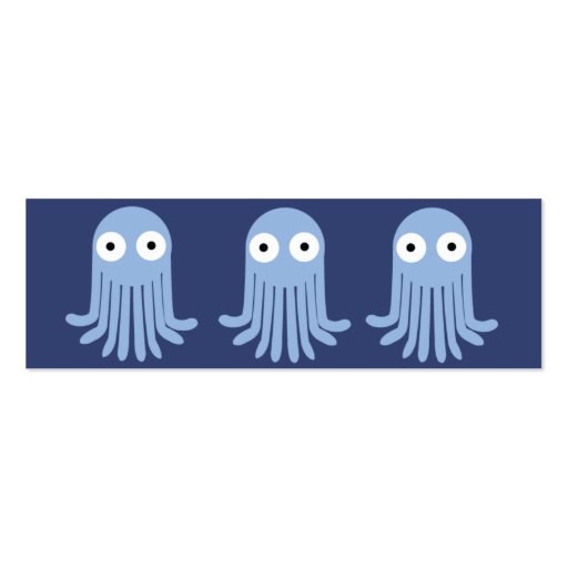 Octopus - Skinny Business Card Templates (back side)