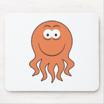Octopus Smiley Face mousepads by doonidesigns Octopus Smiley Face mousepads