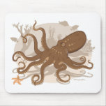 Octopus Starfish Coral Reef Mousepads