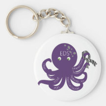 Octopus White Back Ground Keychains