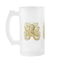 Octopus Yellow Coffee Mugs
