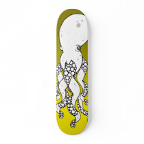 Octopus (Yellow) Skateboard Deck