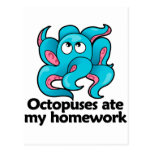 Octopuses ate my homework postcards