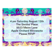 Octupus Octo Party Time Invite