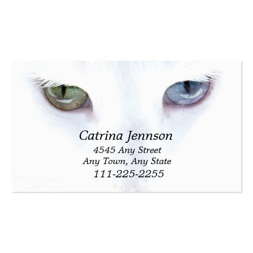 Odd eyed Cat  Business Card