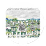 Odd Headstones Funny Cartoon Gifts &amp; Collectibles Sticker