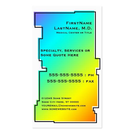 oddRex dentistry Business Card Templates (back side)