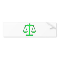 oddRex scales of justice Bumper Stickers
