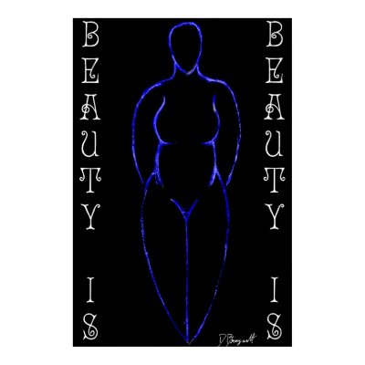 Ode to Curvy Women (ver.2 "Blue") Poster by DubDotherDain