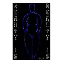 Ode to Curvy Women (ver.2 "Blue") posters