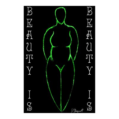 Ode to Curvy Women (ver.4 "Green") Print by DubDotherDain