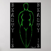 Ode to Curvy Women (ver.4 "Green") Print