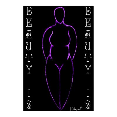 Ode to Curvy Women (ver.6 "Purple") Print by DubDotherDain