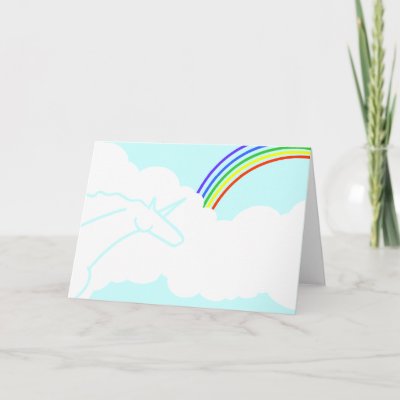 A fun card for kids who like rainbows and unicorns, or even for those of us 