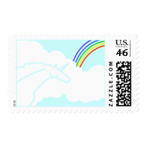 Ode to the 70's Unicorns and Rainbows Stamp by BirthdayStampStore Ode to the 70's Unicorns and Rainbows Stamp