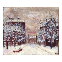 Odessa City in winter. posters