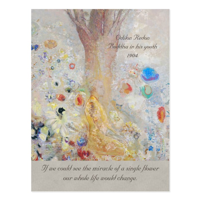 Odilon Redon Buddha CC0211 Miracle of a flower Postcard