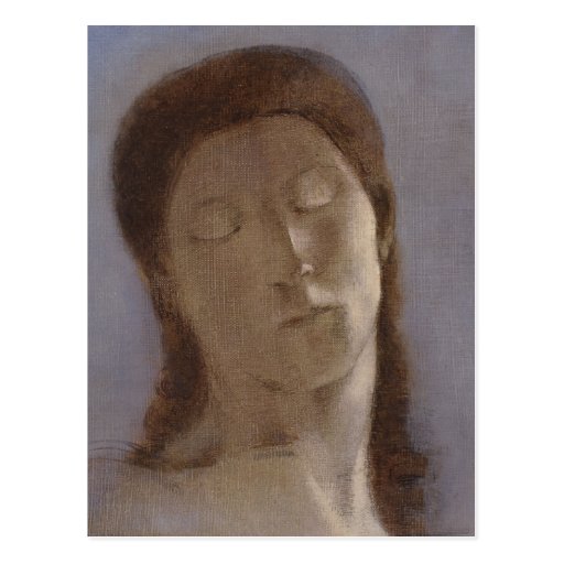Odilon Redon - Closed eyes, 1890 CC0279 Postcard