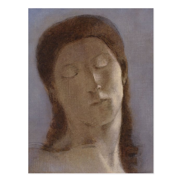 Odilon Redon - Closed eyes, 1890 CC0279 Postcard