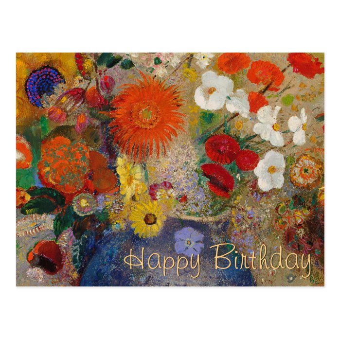 Odilon Redon Flowers CC0601 Birthday Postcard