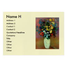 Odilon Redon's Vase with Flowers (1914) Business Card Template