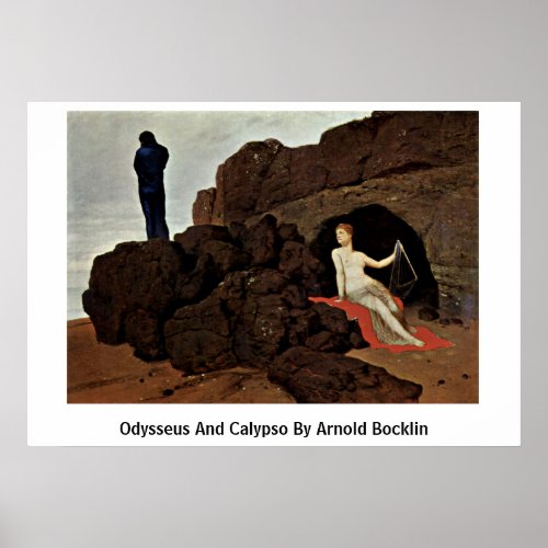 Odysseus And Calypso By Arnold Bocklin Print