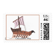 Odysseus' Ship, Odysseus's Ship postage by WildRabbit Odysseus' Ship, Odysseus's Ship postage