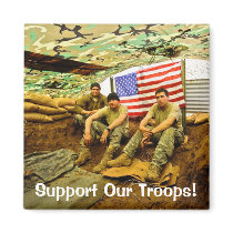 OEF Soldiers, Support Our Troops Magnets