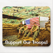 OEF Soldiers, Support Our Troops Mousepad