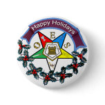 OES Holiday Wreath buttons