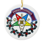 OES Holiday Wreath Christmas Ornaments