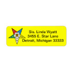 OES Order of the Eastern Star Return Mailing Label