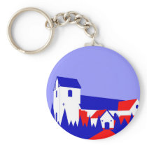 Oester Snede Kirke - The church in Oster Snede Keychains
