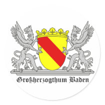 Of Baden seize mi writing Grand Duchy of bathing Stickers