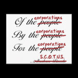 Of, By, For the Corporations postcards