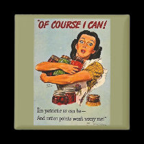 Of Course I Can! Vintage World War Two magnets