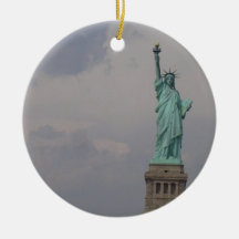 Off Centered Statue of Liberty Christmas Ornament